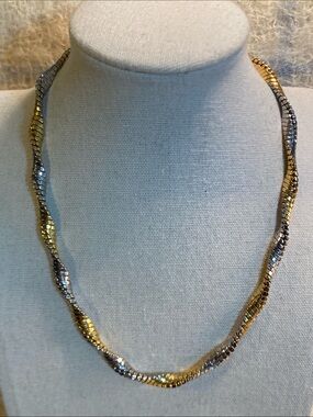 Vintage FAC Fifth Avenue Collection Two-Tone Snake Chain Necklace